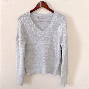 SO Chunky Knit Gray Sweater Women's Long-Sleeve Size Small Winter Casual Wool